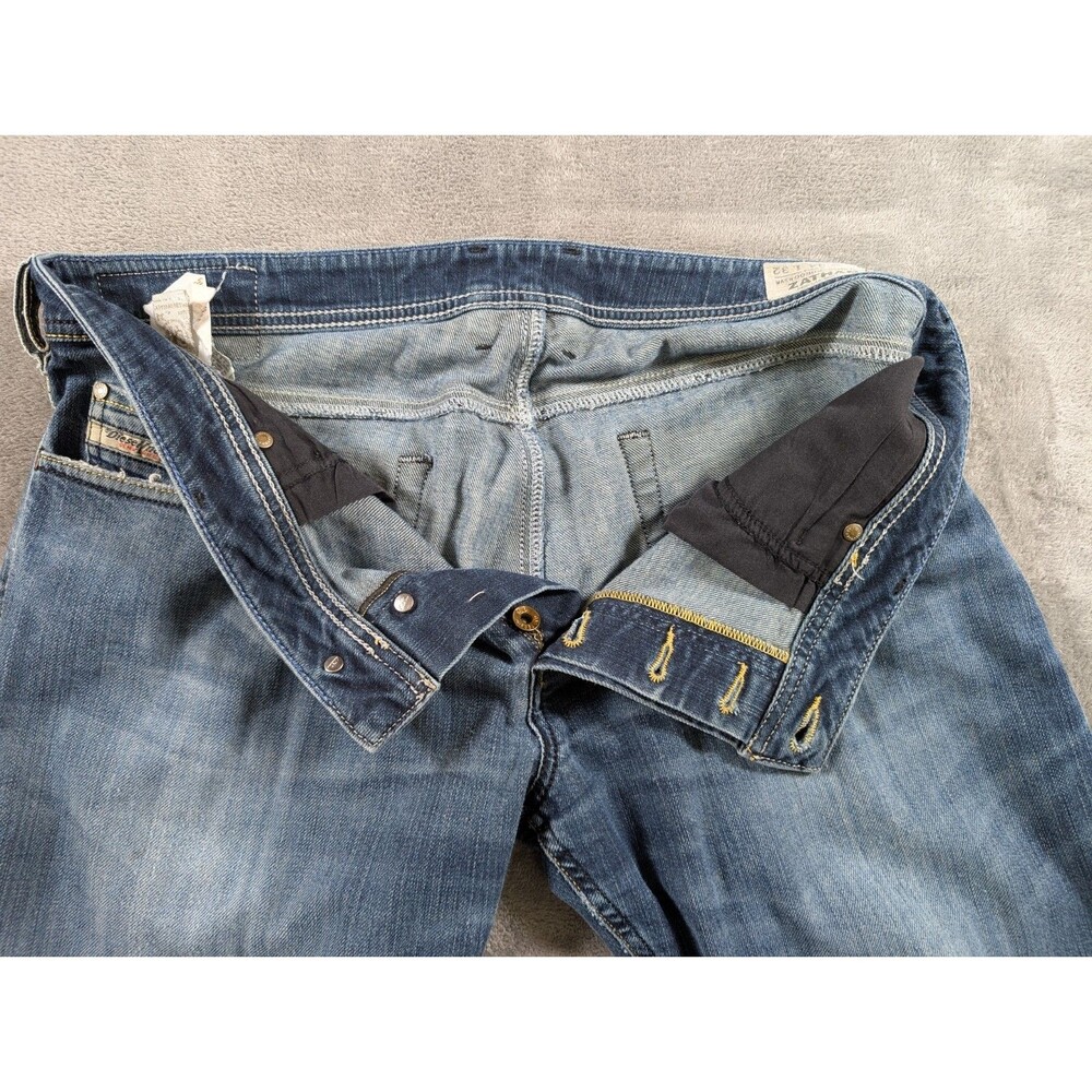Diesel Zathan Bootcut Jeans Men’s 34x32 Blue Denim Distressed Ripped - Picture 6 of 14